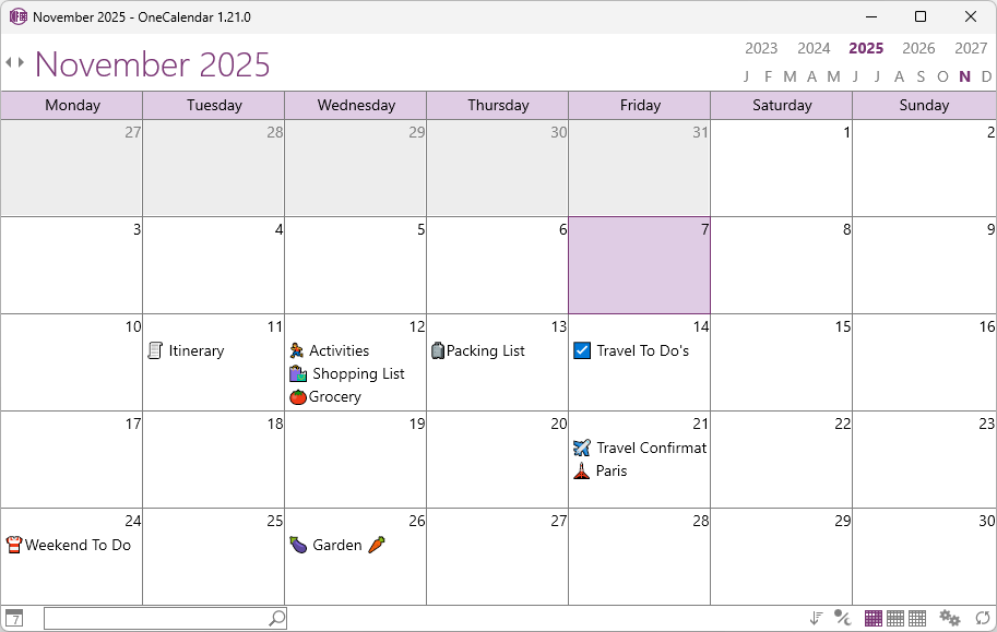 OneCalendar Emoji Support