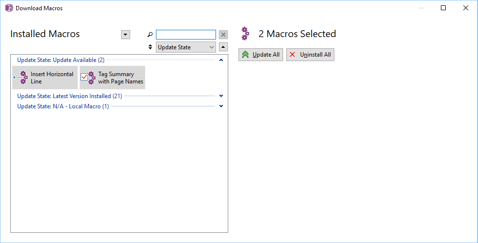 Download Macros Window update state